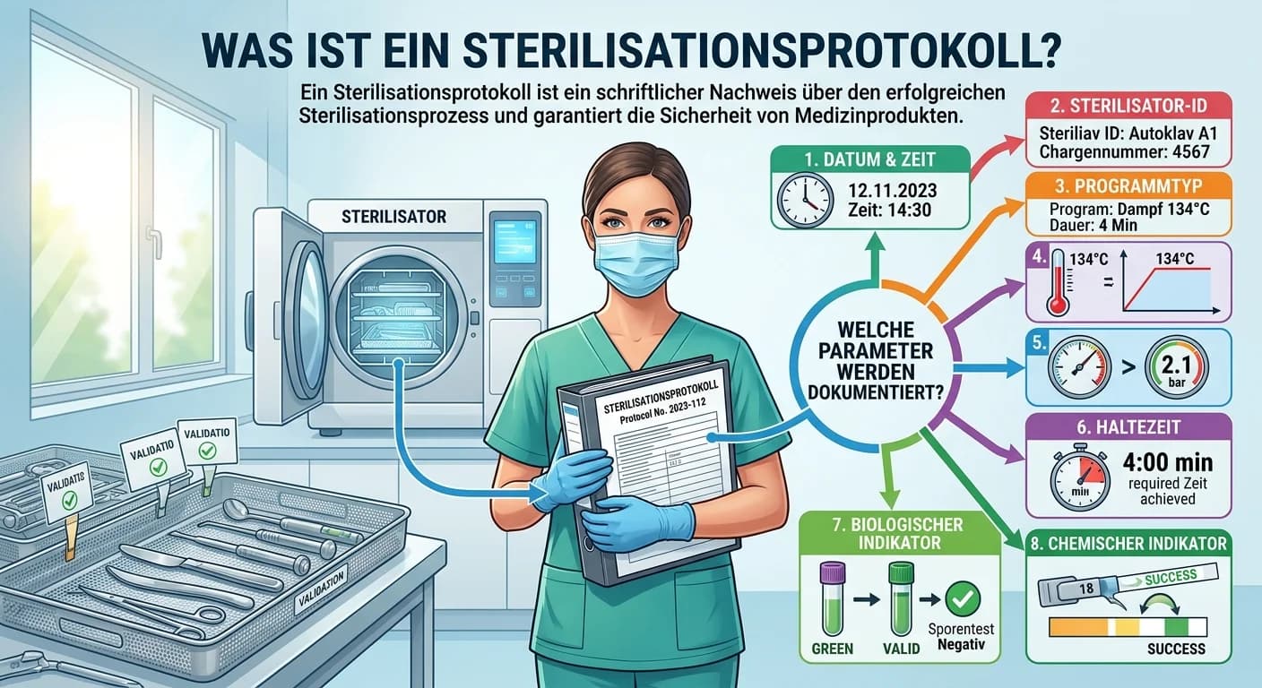 MFA: Sterilisationsprotokoll: Parameter, Dokumentation und Bedeutung – einfach erklärt