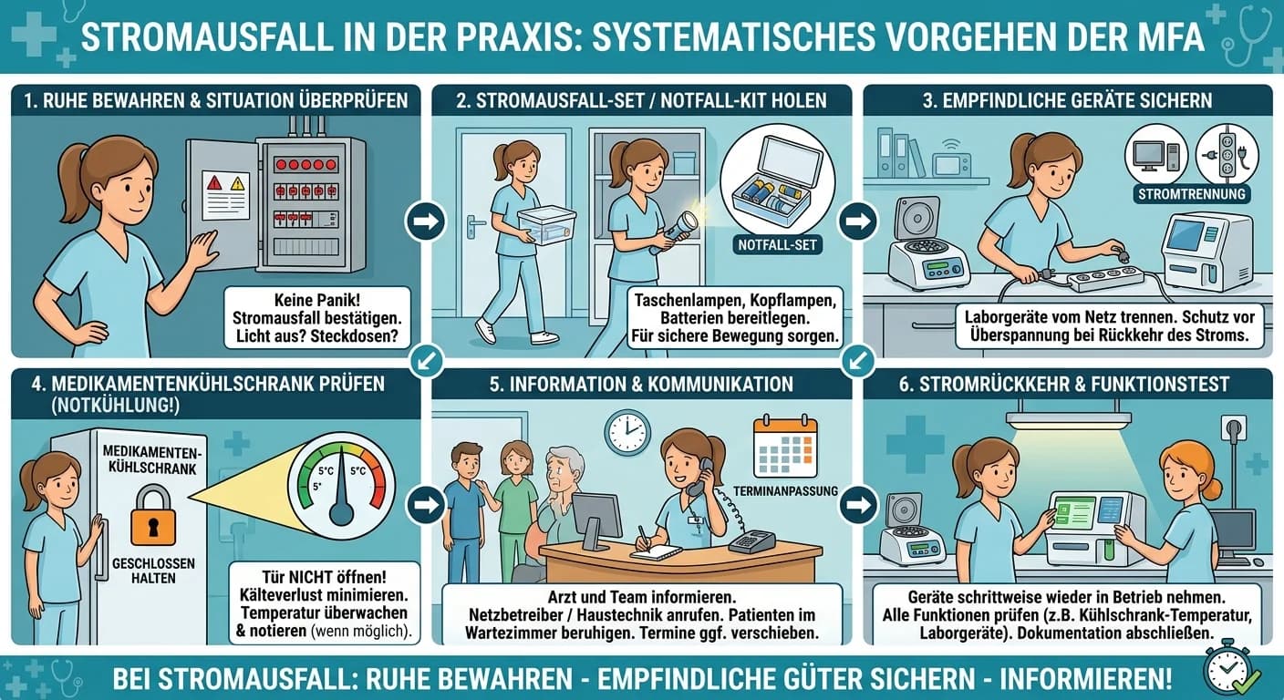 MFA: Stromausfall Praxis – Laborgeräte & Medikamente sichern – einfach erklärt