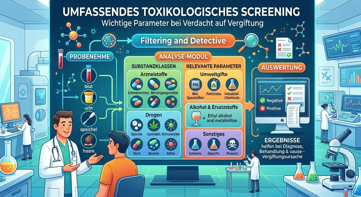 MFA: Toxikologisches Screening bei Vergiftungen – Parameter einfach erklärt