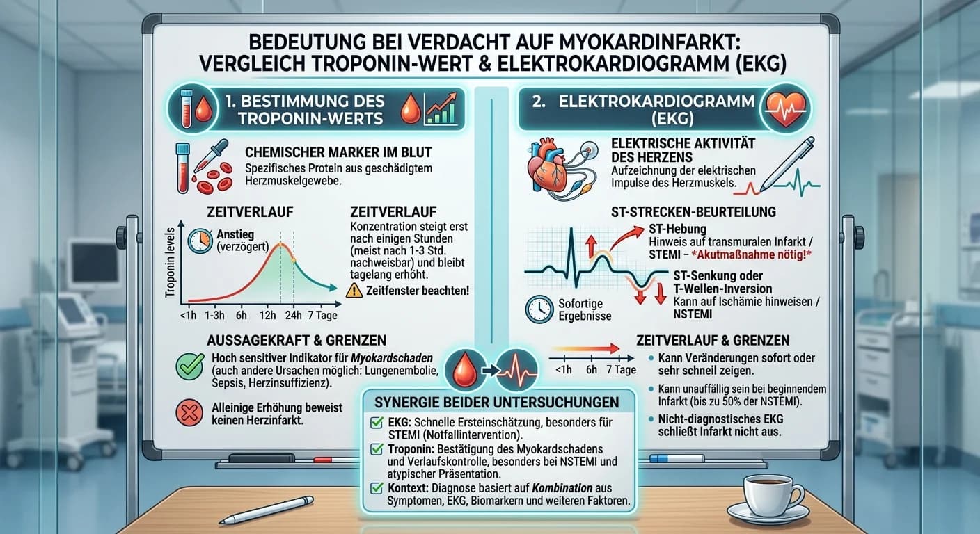 MFA: Troponin vs. EKG bei Myokardinfarkt-Verdacht – einfach erklärt