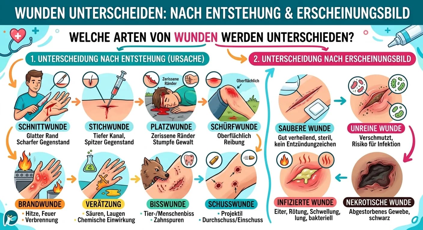 MFA: Wundarten und ihre Klassifikation – einfach erklärt