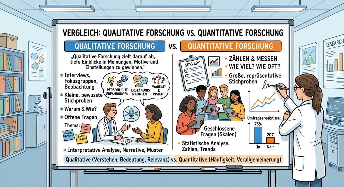 Qualitative vs. quantitative Forschung – einfach erklärt
