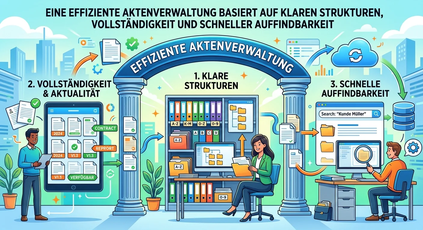 Rechtsanwaltsfachangestellte: 3 Kriterien für effiziente Aktenverwaltung – einfach erklärt