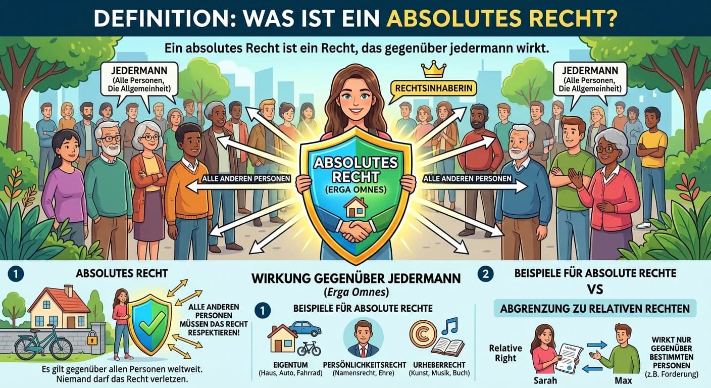 Rechtsanwaltsfachangestellte: Absolutes Recht – Definition und erga omnes Wirkung – einfach erklärt