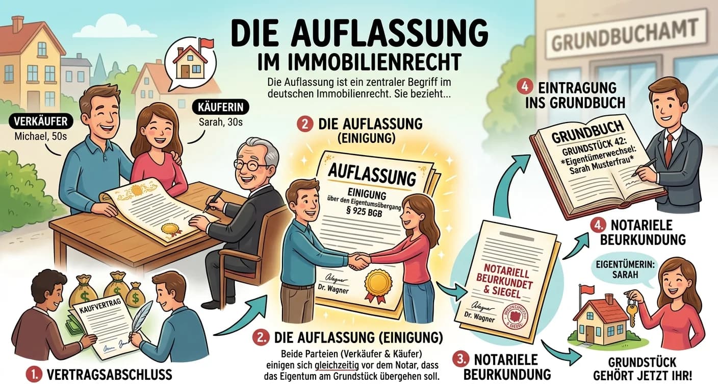 Rechtsanwaltsfachangestellte: Auflassung beim Grundstückskauf – einfach erklärt
