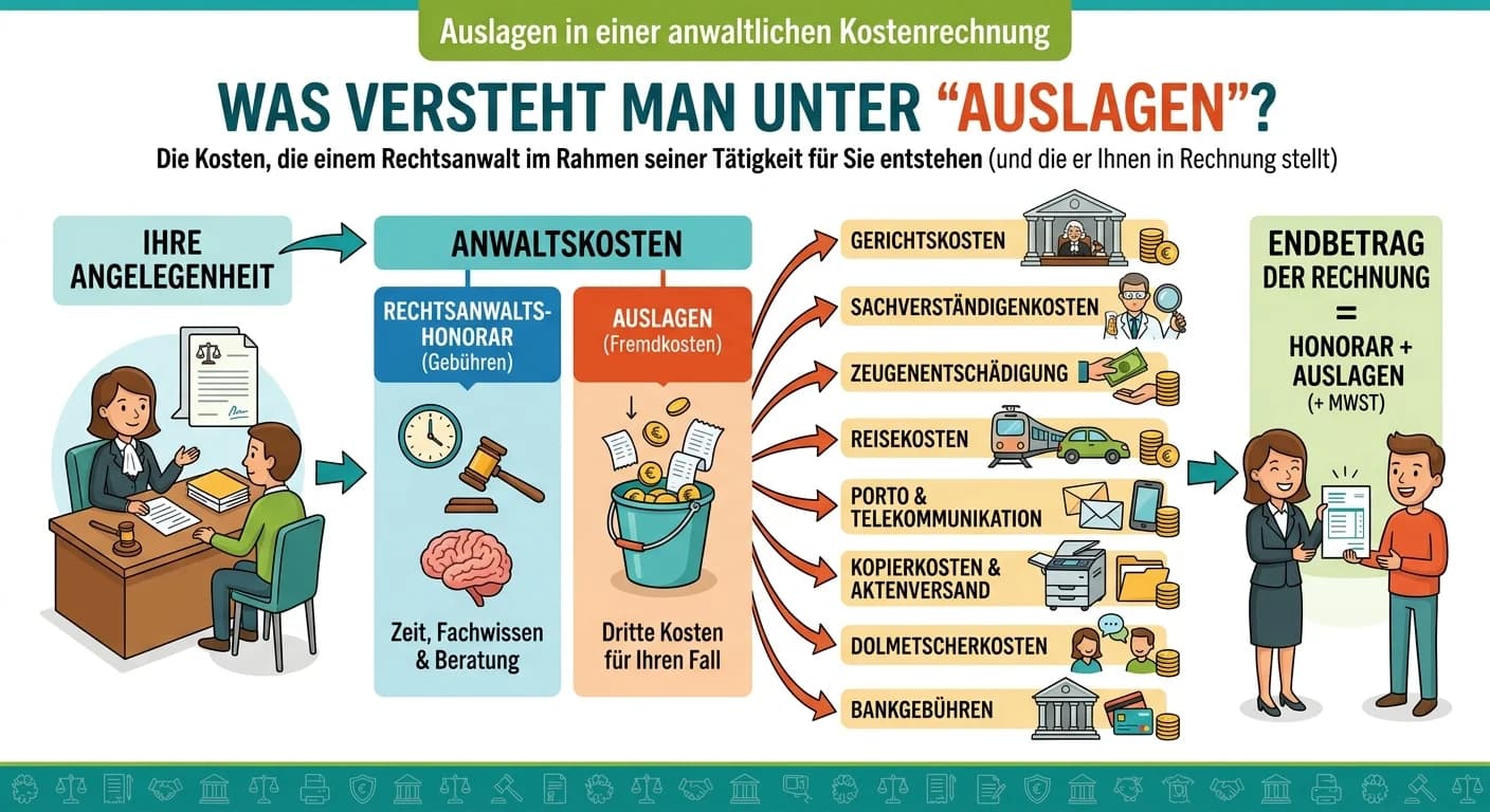 Rechtsanwaltsfachangestellte: Auslagen in der anwaltlichen Kostenrechnung – einfach erklärt
