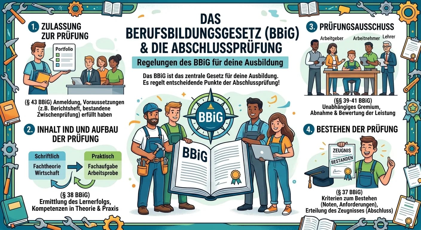 Rechtsanwaltsfachangestellte: BBiG Regelungen zur Abschlussprüfung – einfach erklärt