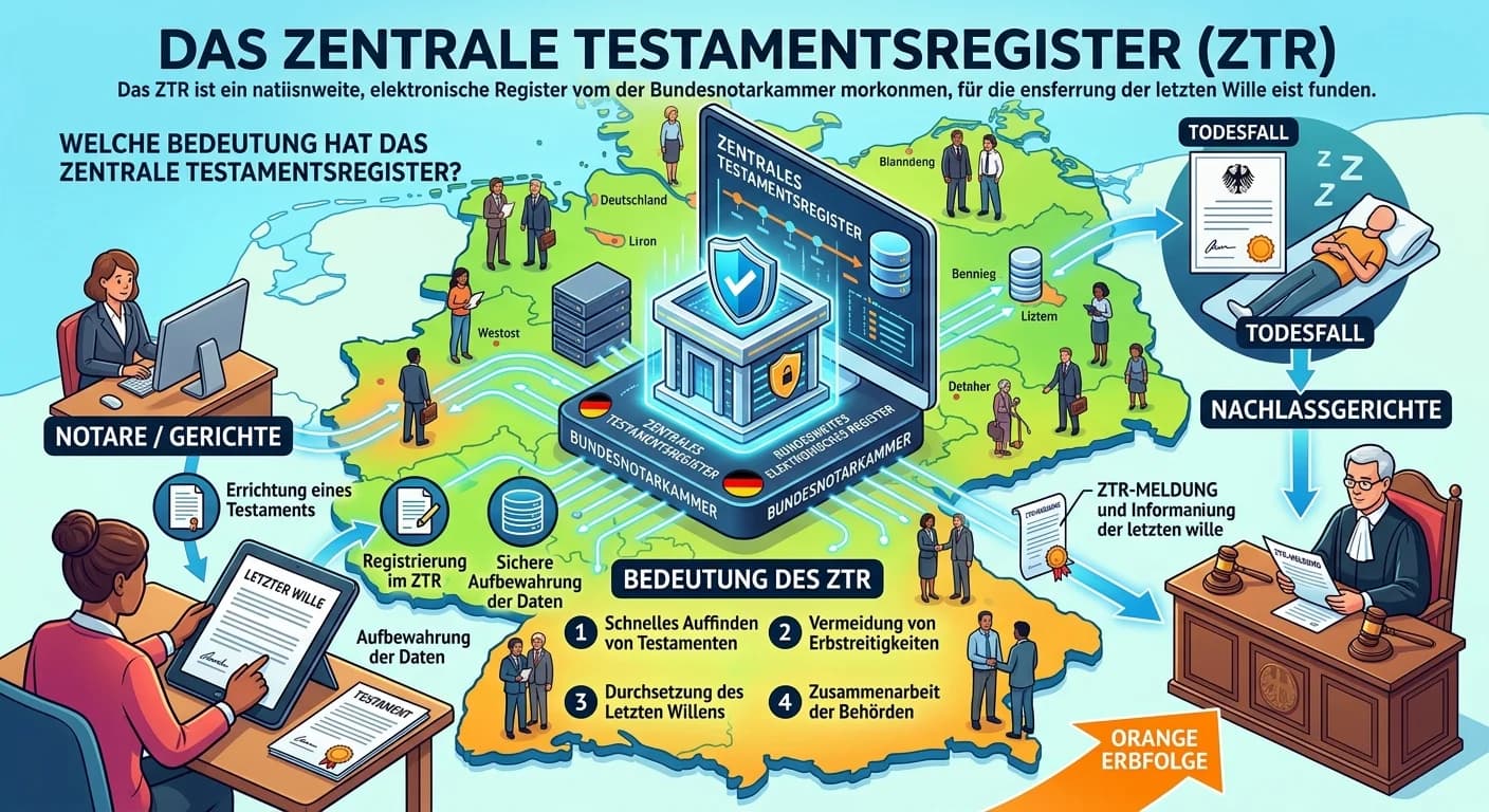 Rechtsanwaltsfachangestellte: Bedeutung des Zentralen Testamentsregisters (ZTR) – einfach erklärt