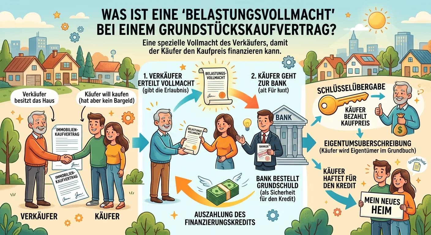 Rechtsanwaltsfachangestellte: Belastungsvollmacht im Grundstückskaufvertrag – einfach erklärt