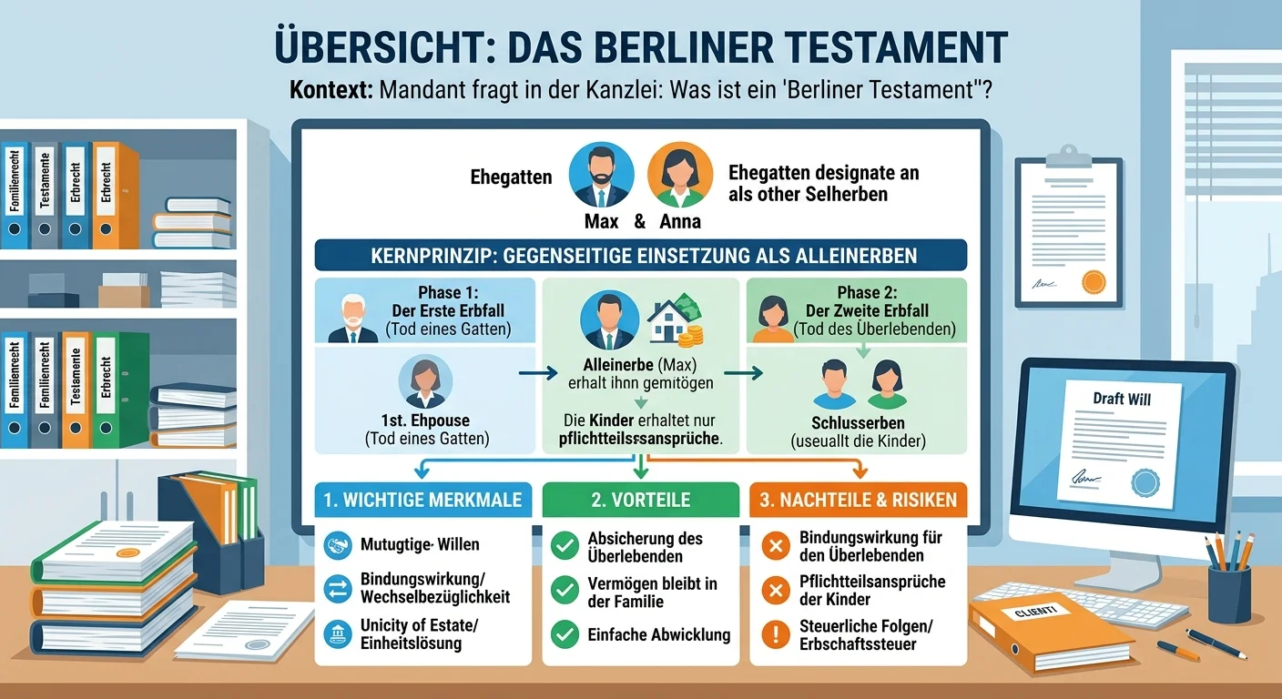 Rechtsanwaltsfachangestellte: Berliner Testament für Ehepartner – einfach erklärt