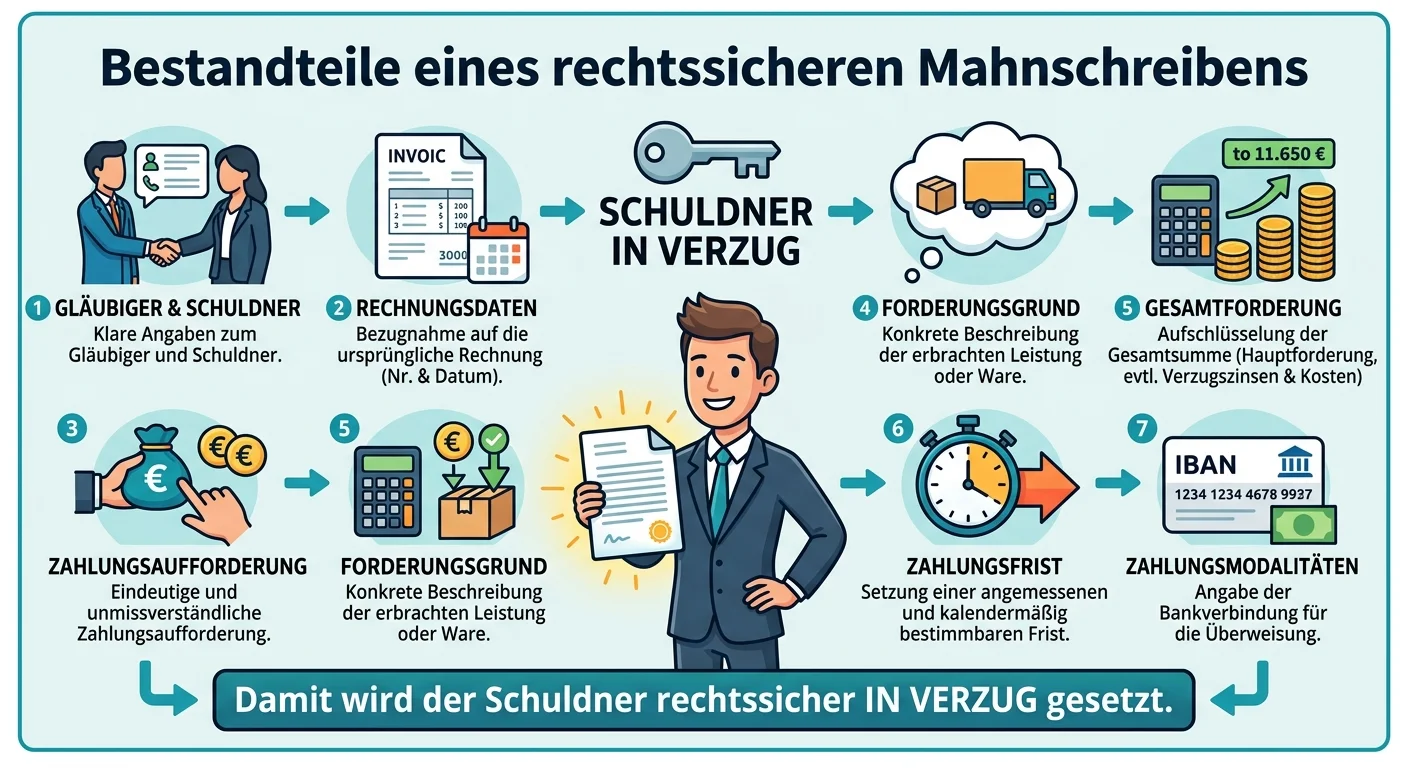 Rechtsanwaltsfachangestellte: Bestandteile eines rechtssicheren Mahnschreibens – einfach erklärt