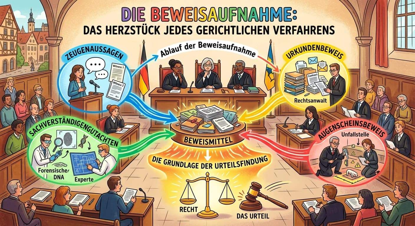 Rechtsanwaltsfachangestellte: Beweisaufnahme im gerichtlichen Verfahren – einfach erklärt