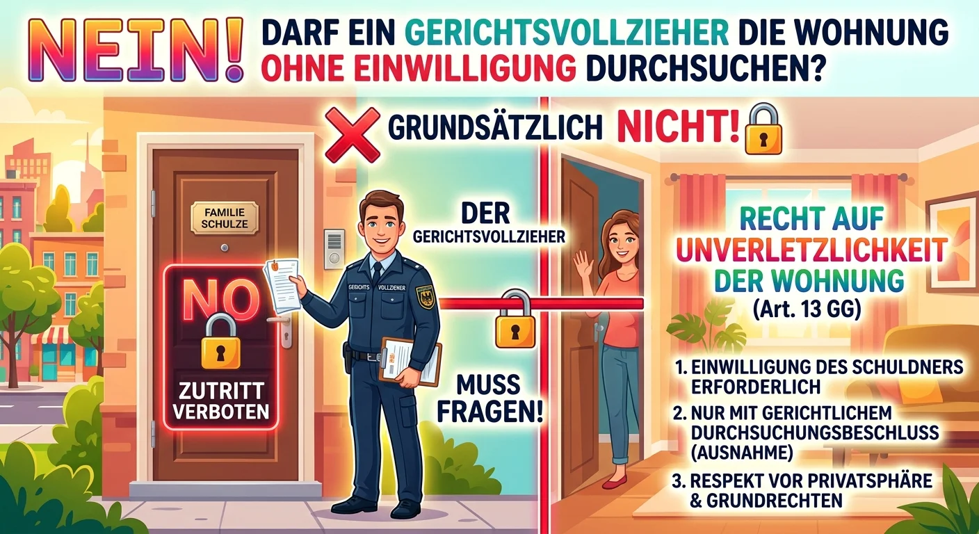 Rechtsanwaltsfachangestellte: Darf ein Gerichtsvollzieher die Wohnung des Schuldne – einfach erklärt