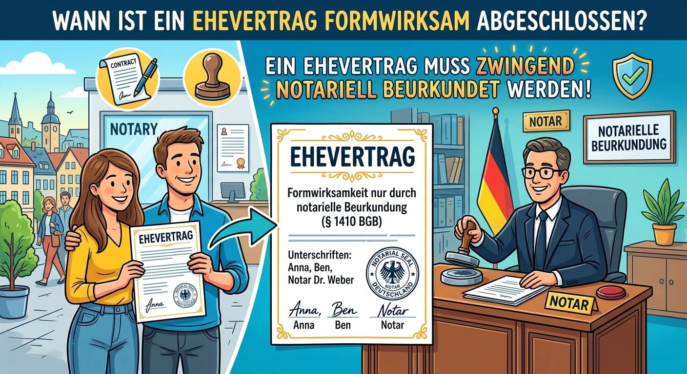 Rechtsanwaltsfachangestellte: Ehevertrag formwirksam abschließen – einfach erklärt