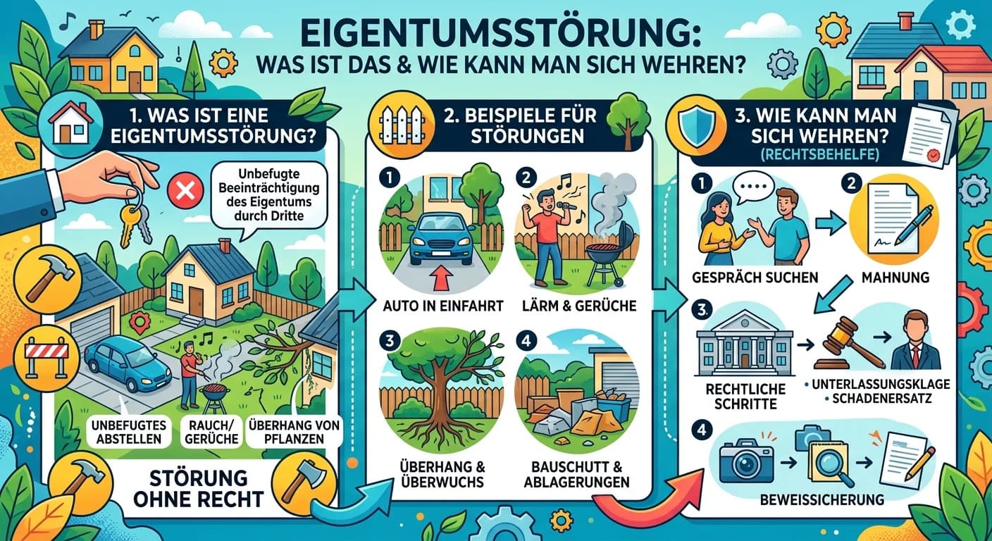 Rechtsanwaltsfachangestellte: Eigentumsstörung verstehen und abwehren – einfach erklärt