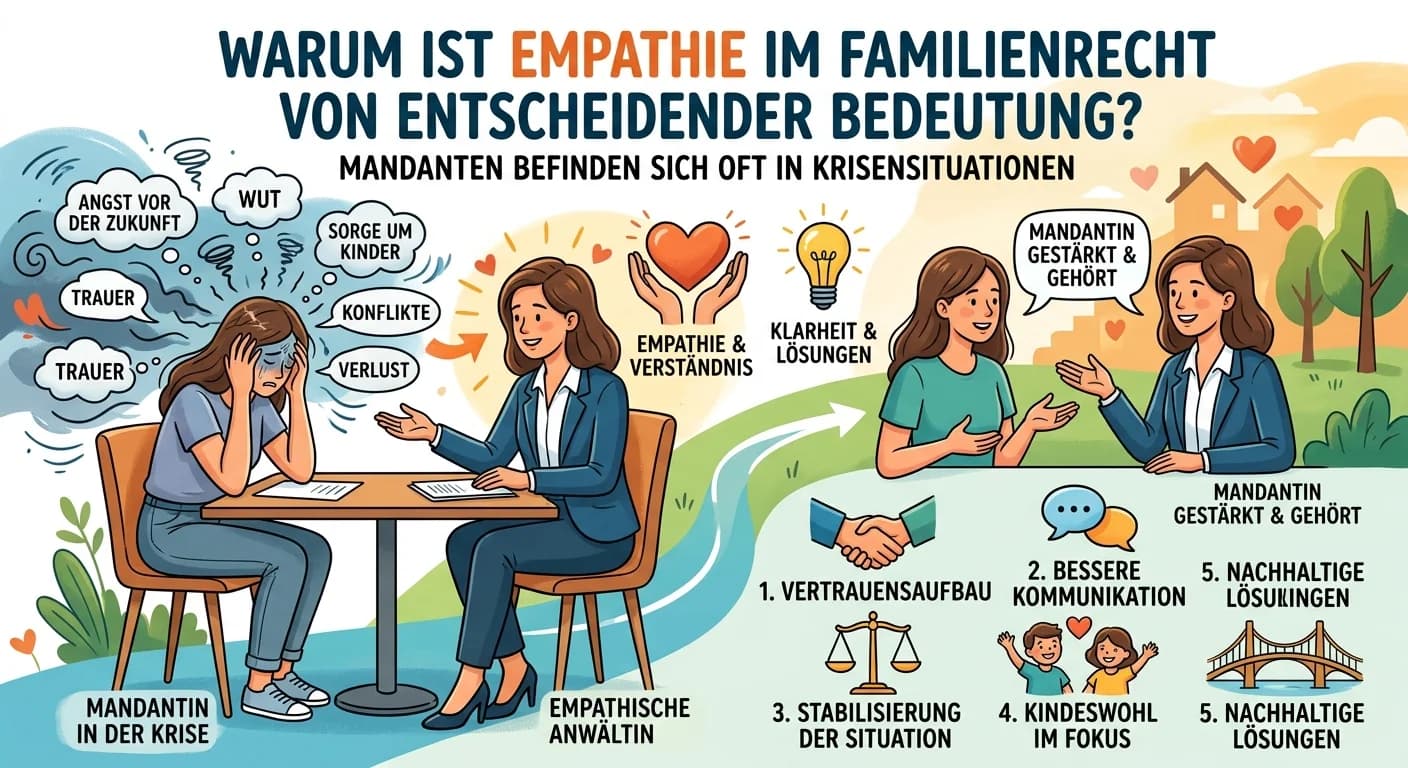 Rechtsanwaltsfachangestellte: Empathie im Familienrecht für Mandanten – einfach erklärt