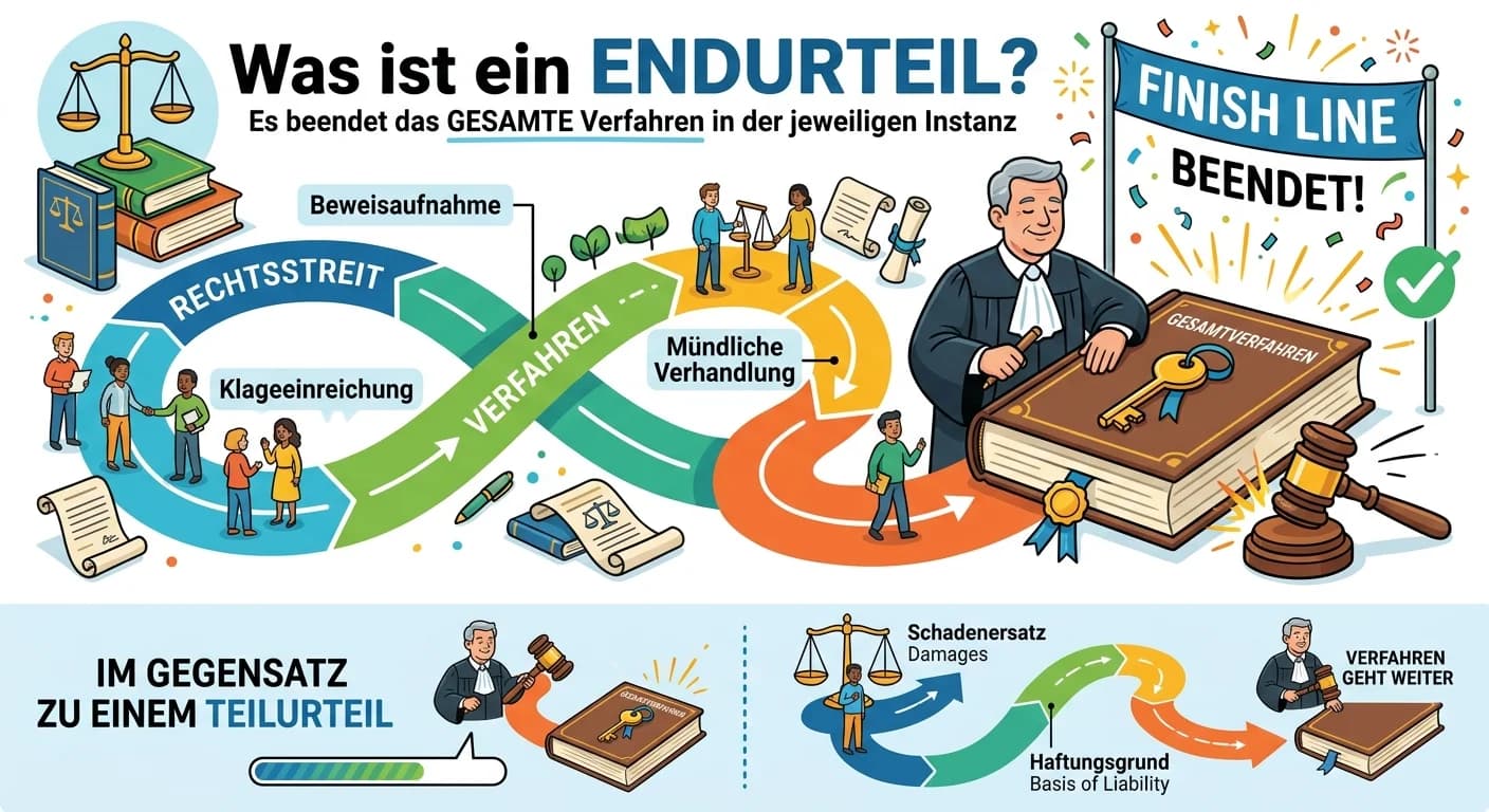 Rechtsanwaltsfachangestellte: Endurteil vs. Teilurteil – einfach erklärt