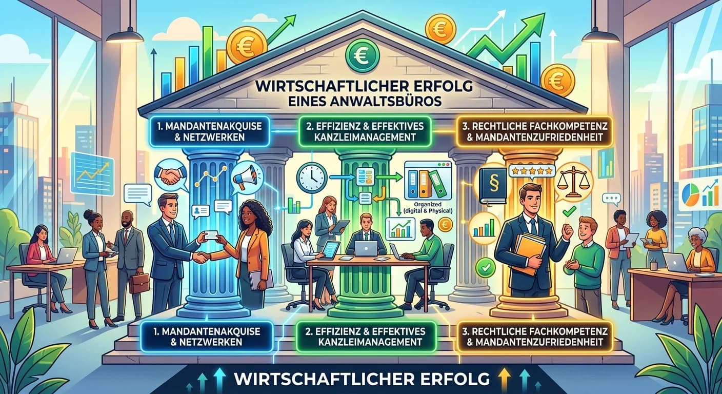 Rechtsanwaltsfachangestellte: Erfolg Anwaltsbüro: Mandanten, Organisation, Kosten – einfach erklärt