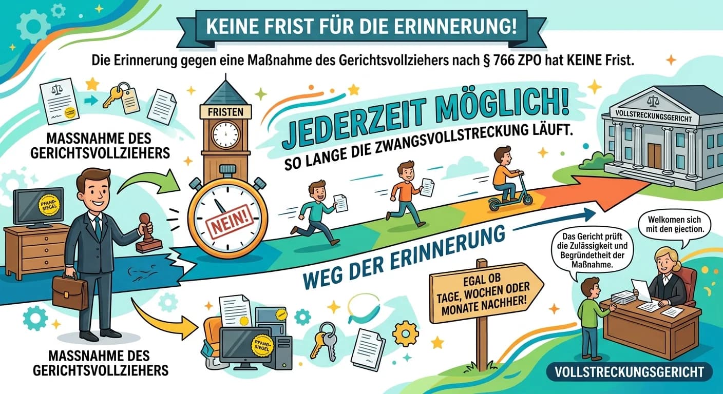 Rechtsanwaltsfachangestellte: Erinnerung Gerichtsvollzieher Maßnahme Frist – einfach erklärt