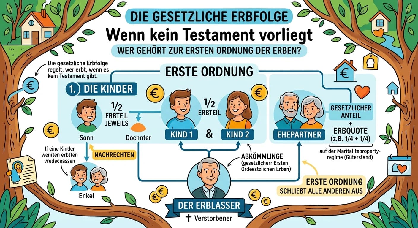 Rechtsanwaltsfachangestellte: Erste Ordnung gesetzlicher Erben im BGB – einfach erklärt