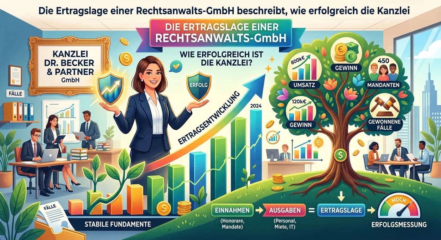 Rechtsanwaltsfachangestellte: Ertragslage einer Rechtsanwalts-GmbH – einfach erklärt