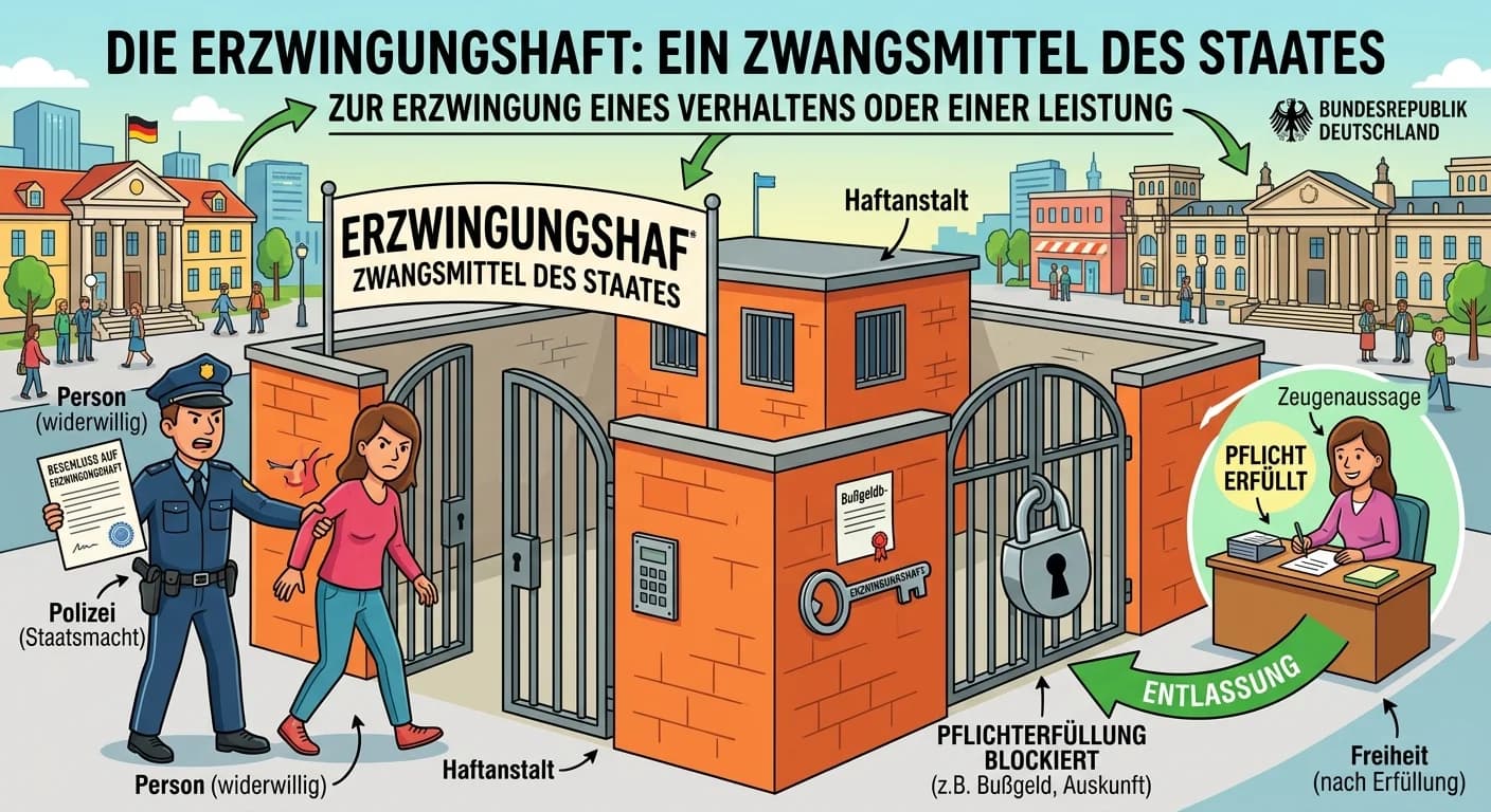 Rechtsanwaltsfachangestellte: Erzwingungshaft – Bedeutung und Zweck einfach erklärt