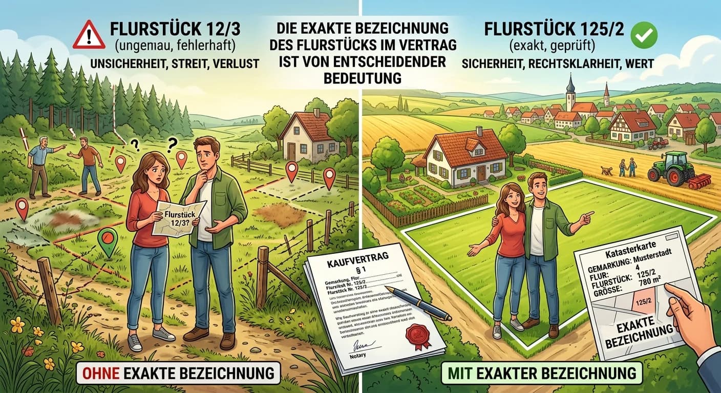 Rechtsanwaltsfachangestellte: Flurstücksbezeichnung im Vertrag – einfach erklärt
