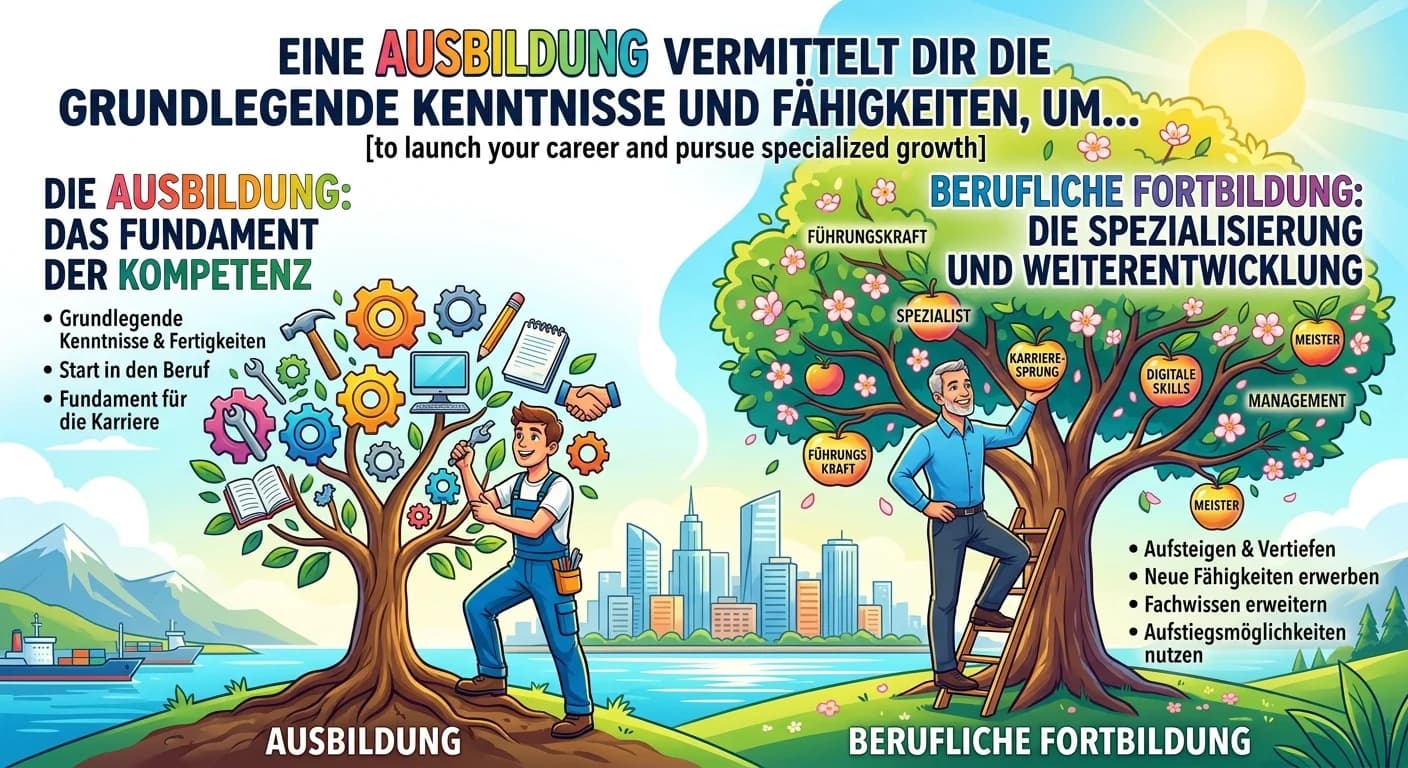Rechtsanwaltsfachangestellte: Fortbildung vs. Ausbildung – Ziele und Unterschiede – einfach erklärt