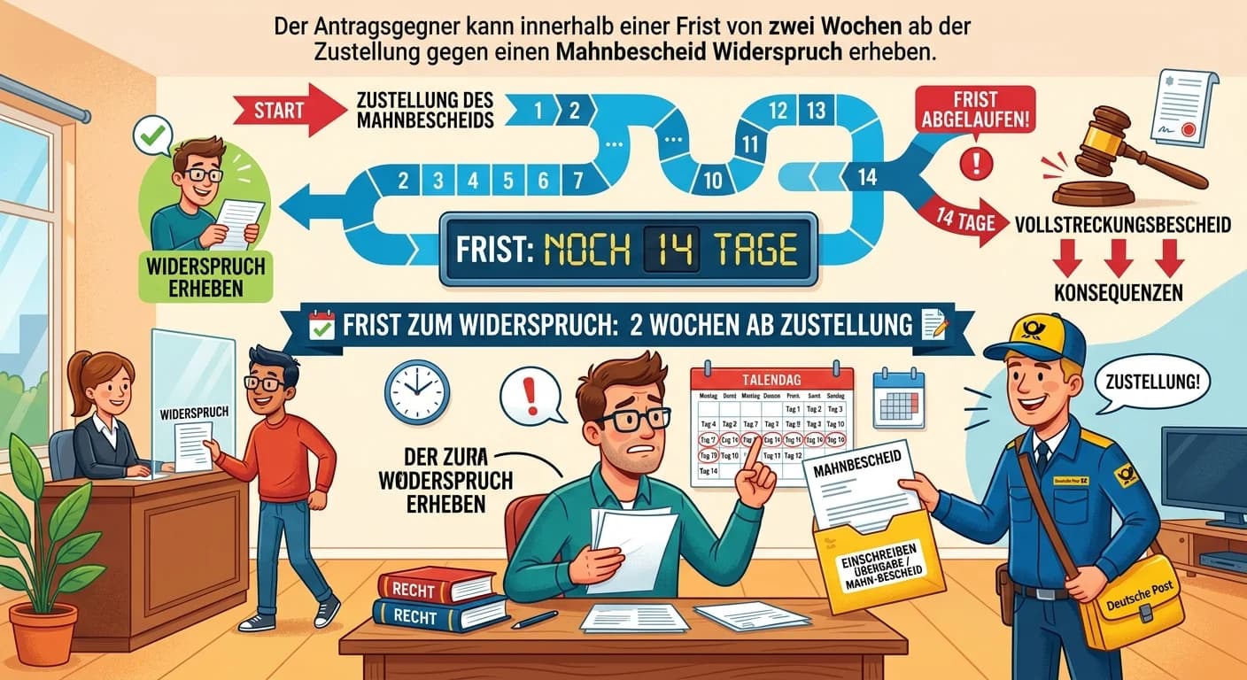 Rechtsanwaltsfachangestellte: Frist Widerspruch Mahnbescheid Antragsgegner – einfach erklärt