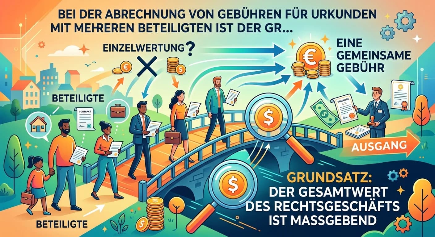Rechtsanwaltsfachangestellte: Gebührenabrechnung Urkunde mehrere Beteiligte – einfach erklärt