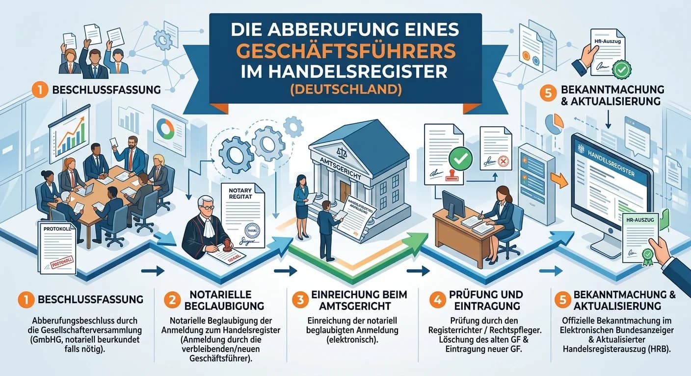 Rechtsanwaltsfachangestellte: Geschäftsführer Abberufung Handelsregister – einfach erklärt
