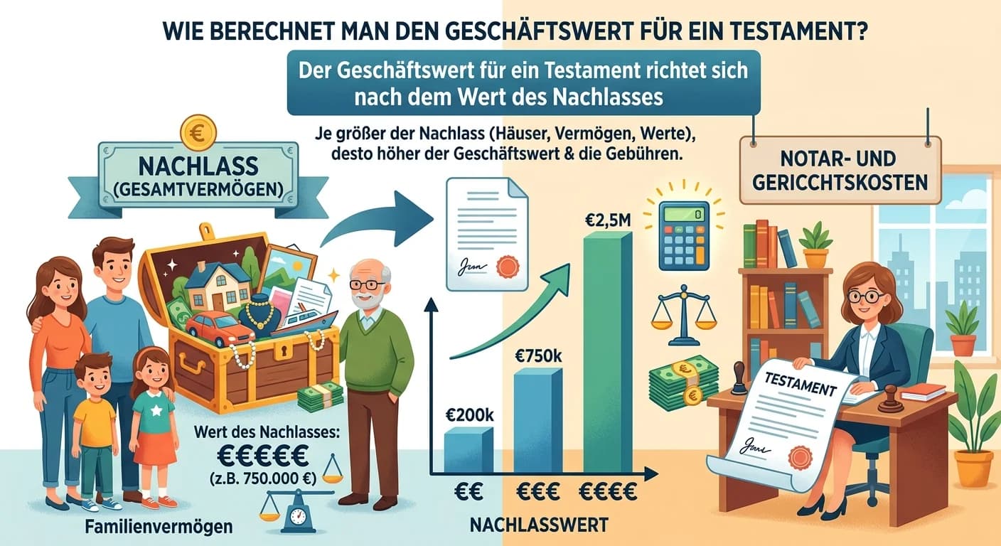 Rechtsanwaltsfachangestellte: Geschäftswert Testament berechnen – einfach erklärt