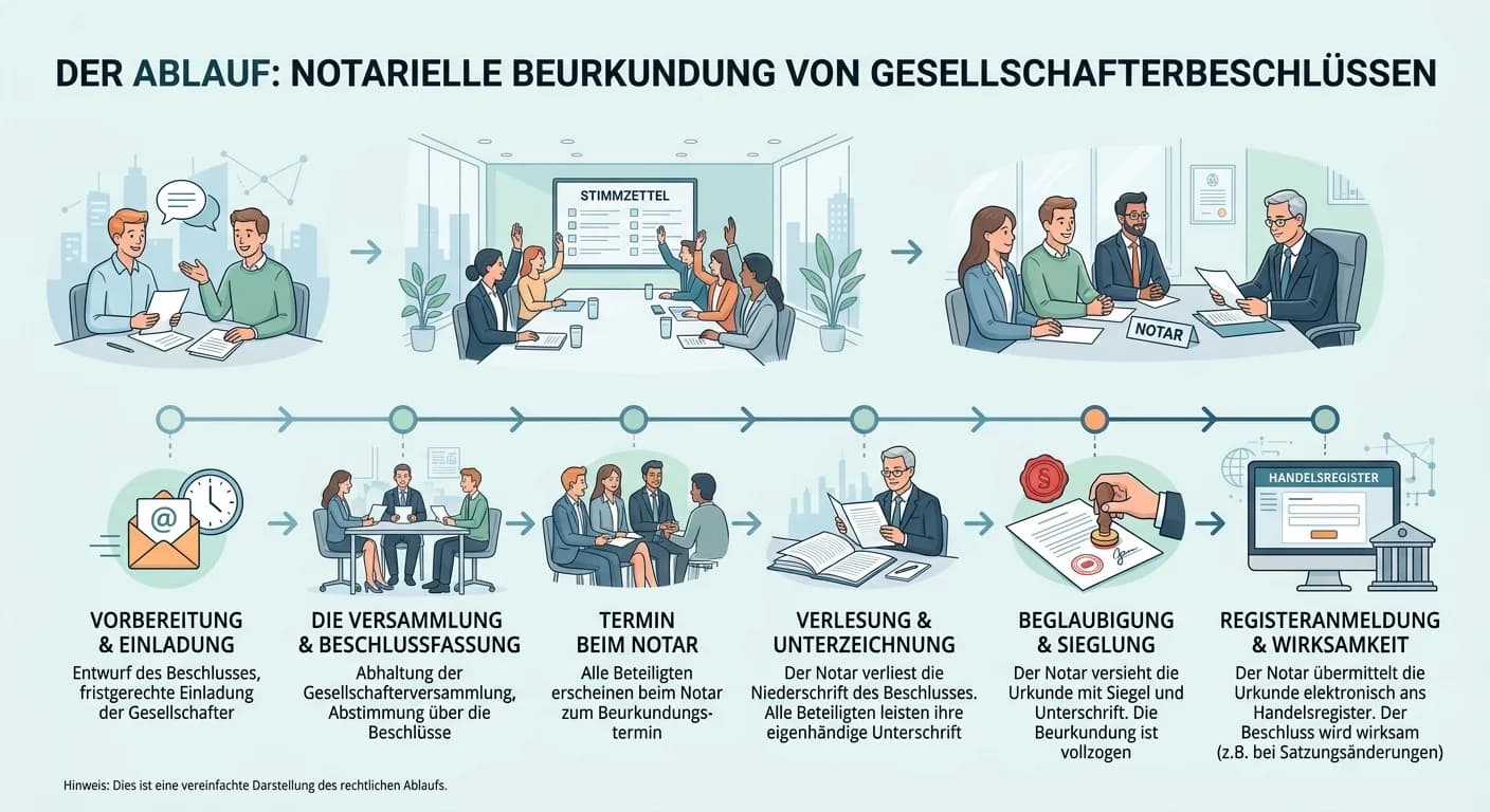 Rechtsanwaltsfachangestellte: Gesellschafterbeschlüsse notariell beurkunden – einfach erklärt