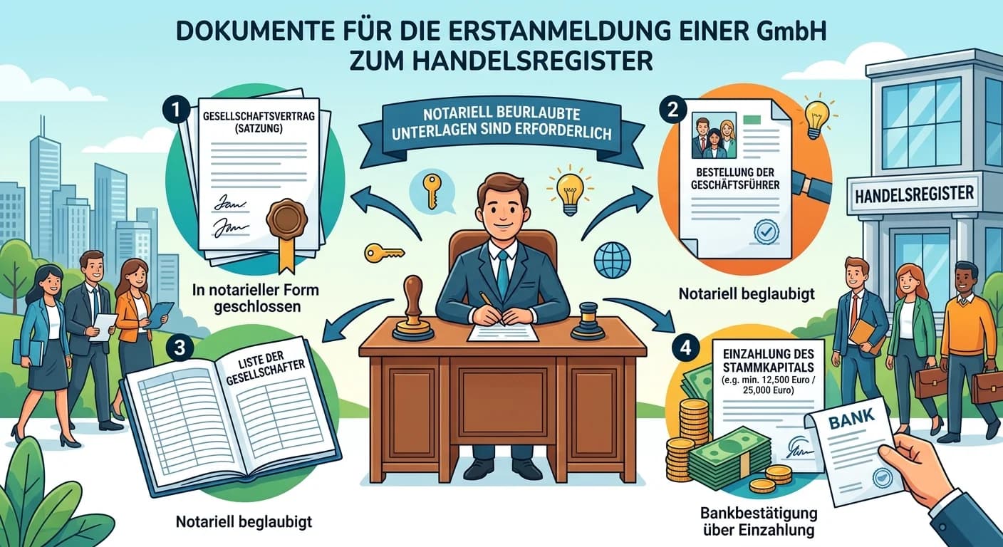 Rechtsanwaltsfachangestellte: GmbH-Erstanmeldung Handelsregister: Unterlagen – einfach erklärt