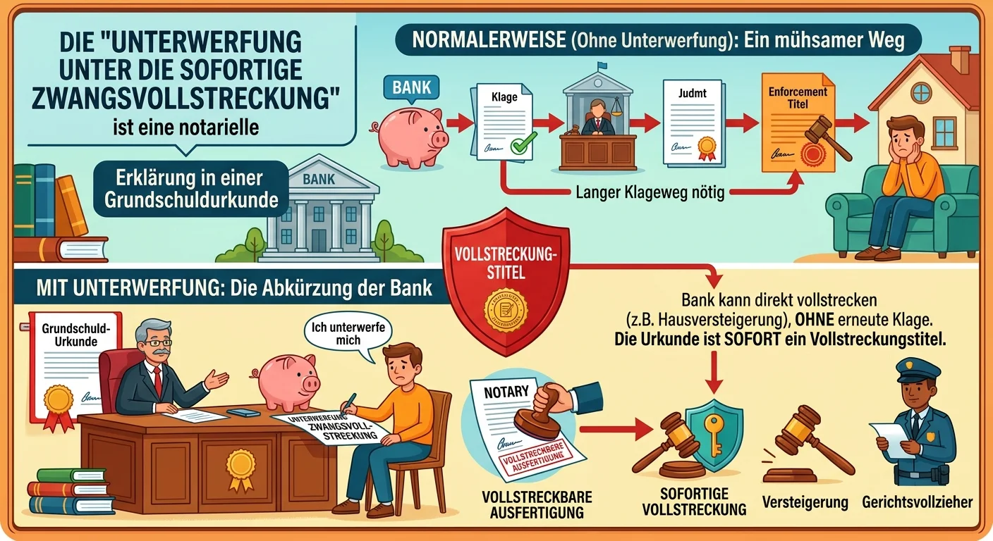 Rechtsanwaltsfachangestellte: Grundschuld: Unterwerfung Zwangsvollstreckung – einfach erklärt