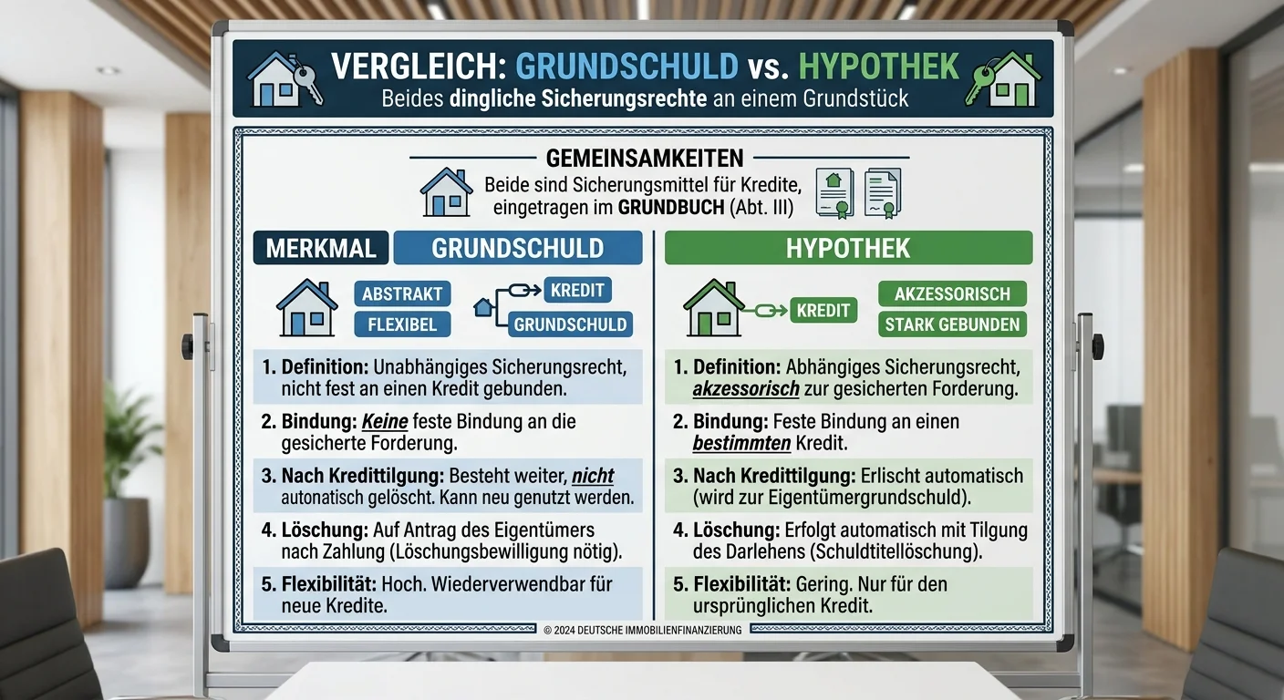 Rechtsanwaltsfachangestellte: Grundschuld vs. Hypothek – einfach erklärt