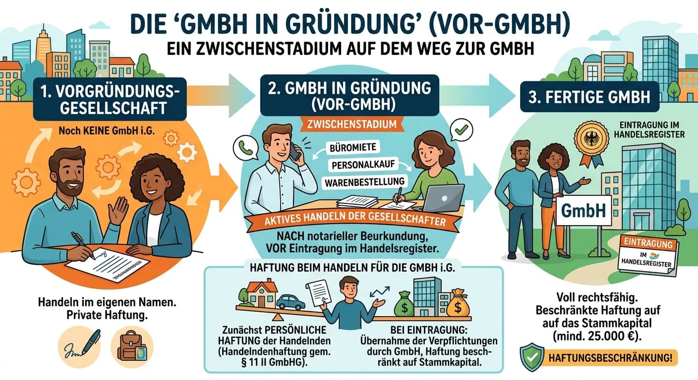 Rechtsanwaltsfachangestellte: Handeln für die GmbH in Gründung (Vor-GmbH) – einfach erklärt