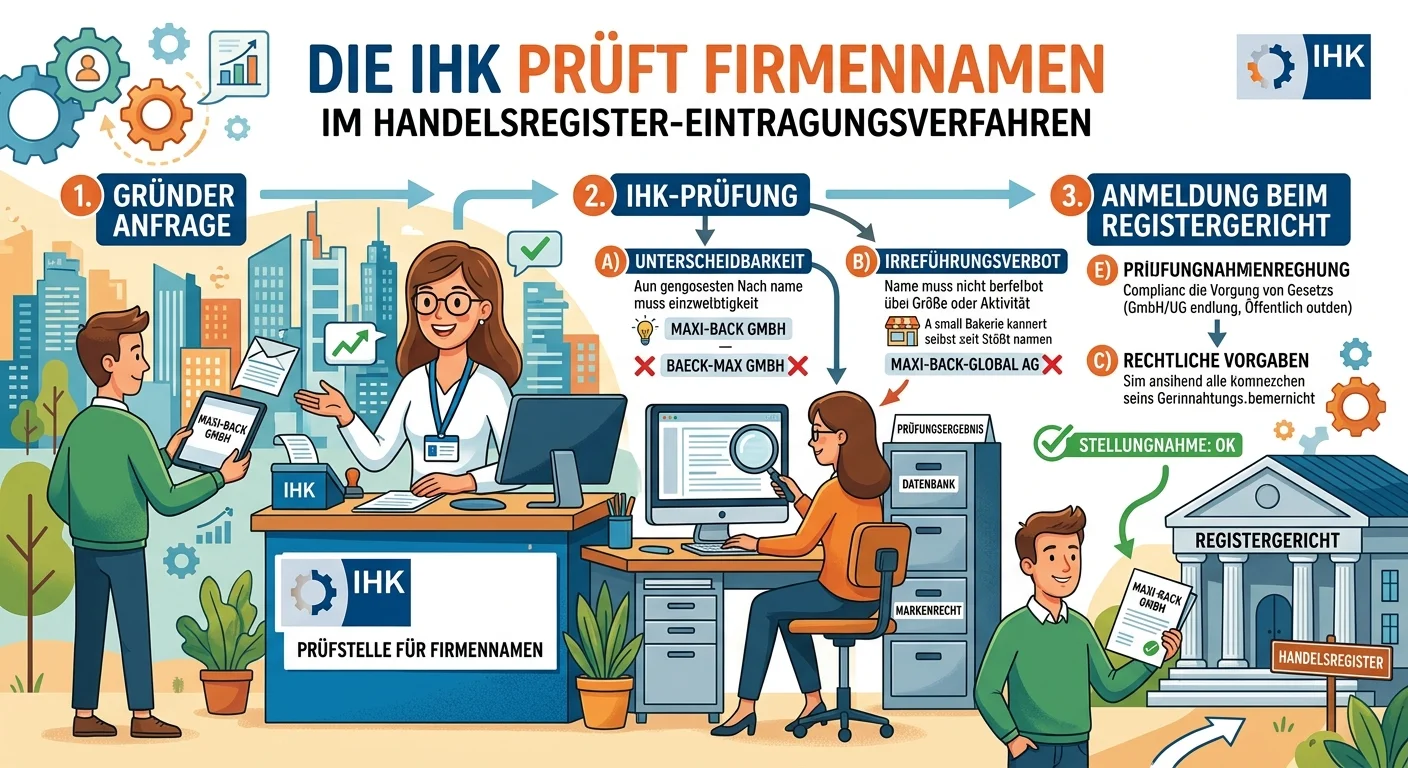 Rechtsanwaltsfachangestellte: IHK-Rolle bei Firmennamenprüfung im Handelsregister – einfach erklärt