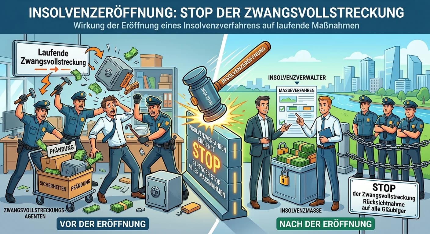 Rechtsanwaltsfachangestellte: Insolvenzverfahren: Wirkung auf Zwangsvollstreckung – einfach erklärt
