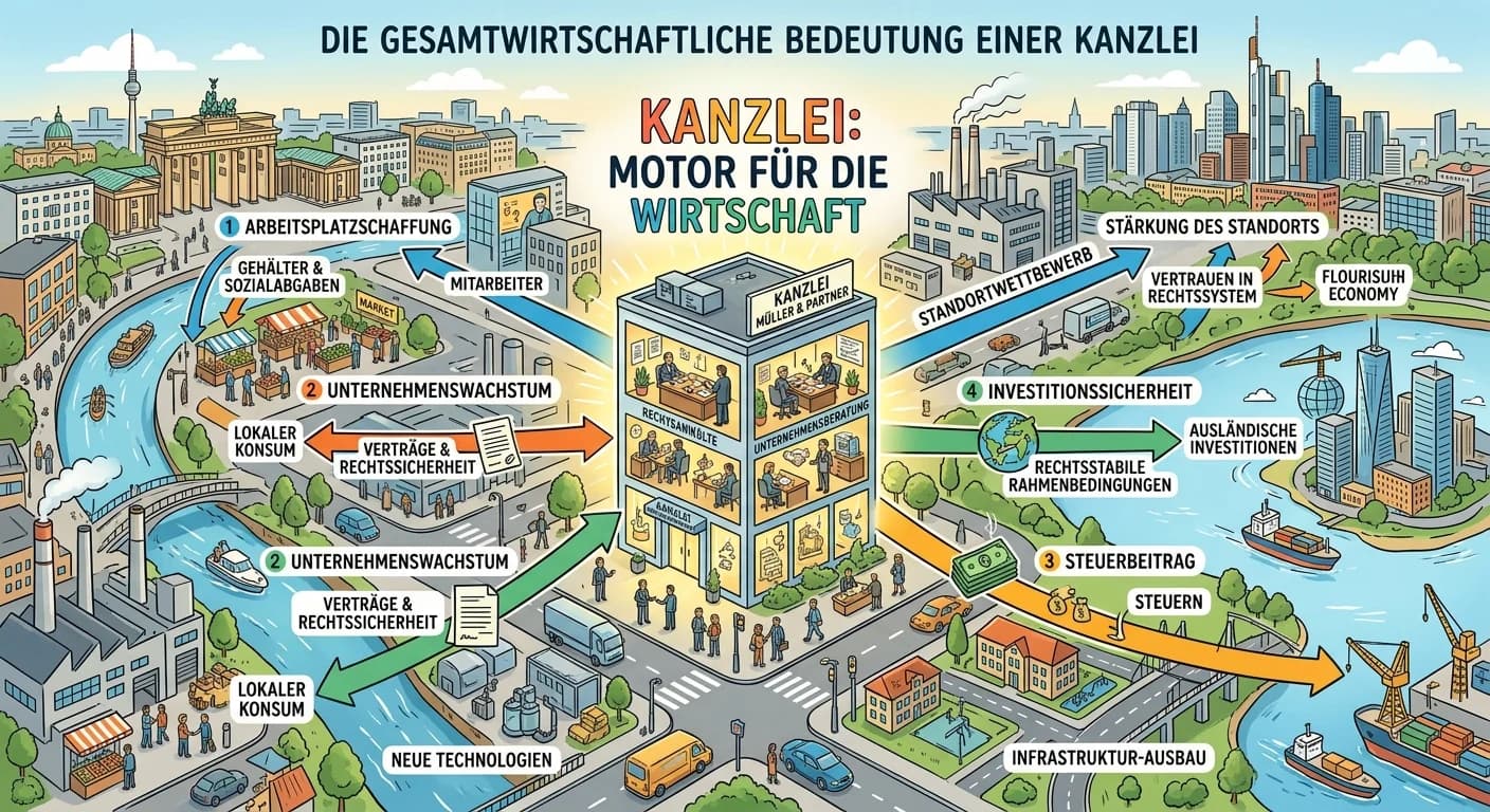 Rechtsanwaltsfachangestellte: Kanzleibedeutung gesamtwirtschaftlich beurteilen – einfach erklärt