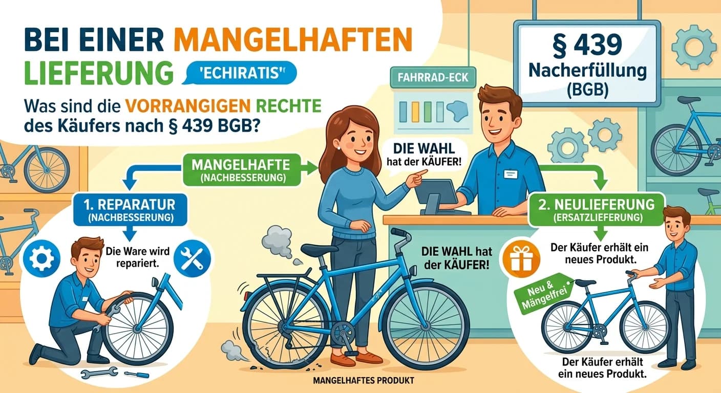 Rechtsanwaltsfachangestellte: Käuferrechte bei Mängeln: Nacherfüllung vorrangig – einfach erklärt