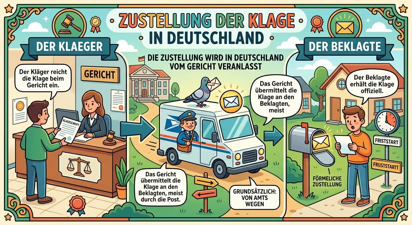 Rechtsanwaltsfachangestellte: Klagezustellung an Beklagten durch Gericht – einfach erklärt