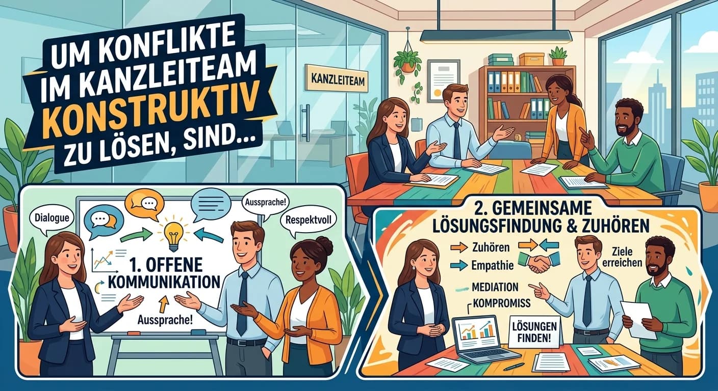 Rechtsanwaltsfachangestellte: Konfliktlösung im Kanzleiteam – einfach erklärt