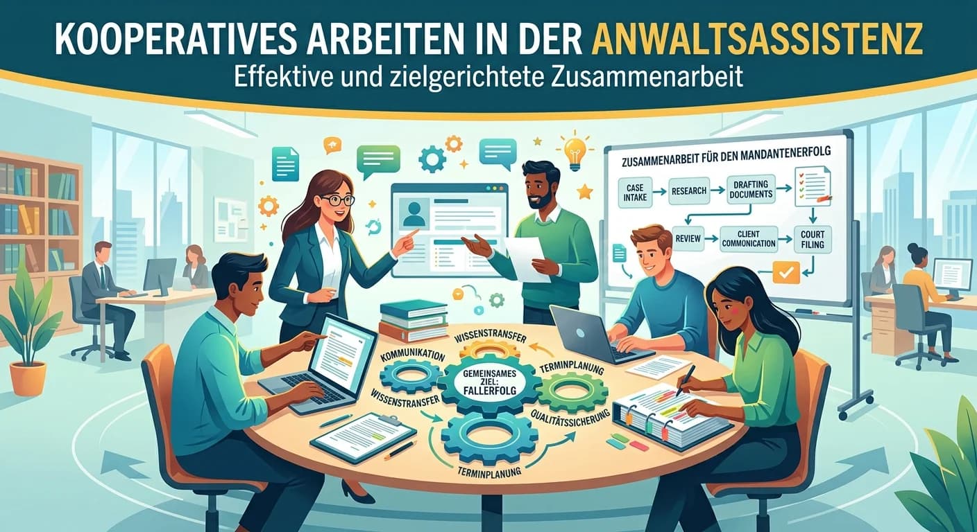 Rechtsanwaltsfachangestellte: Kooperatives Arbeiten in der Anwaltsassistenz – einfach erklärt
