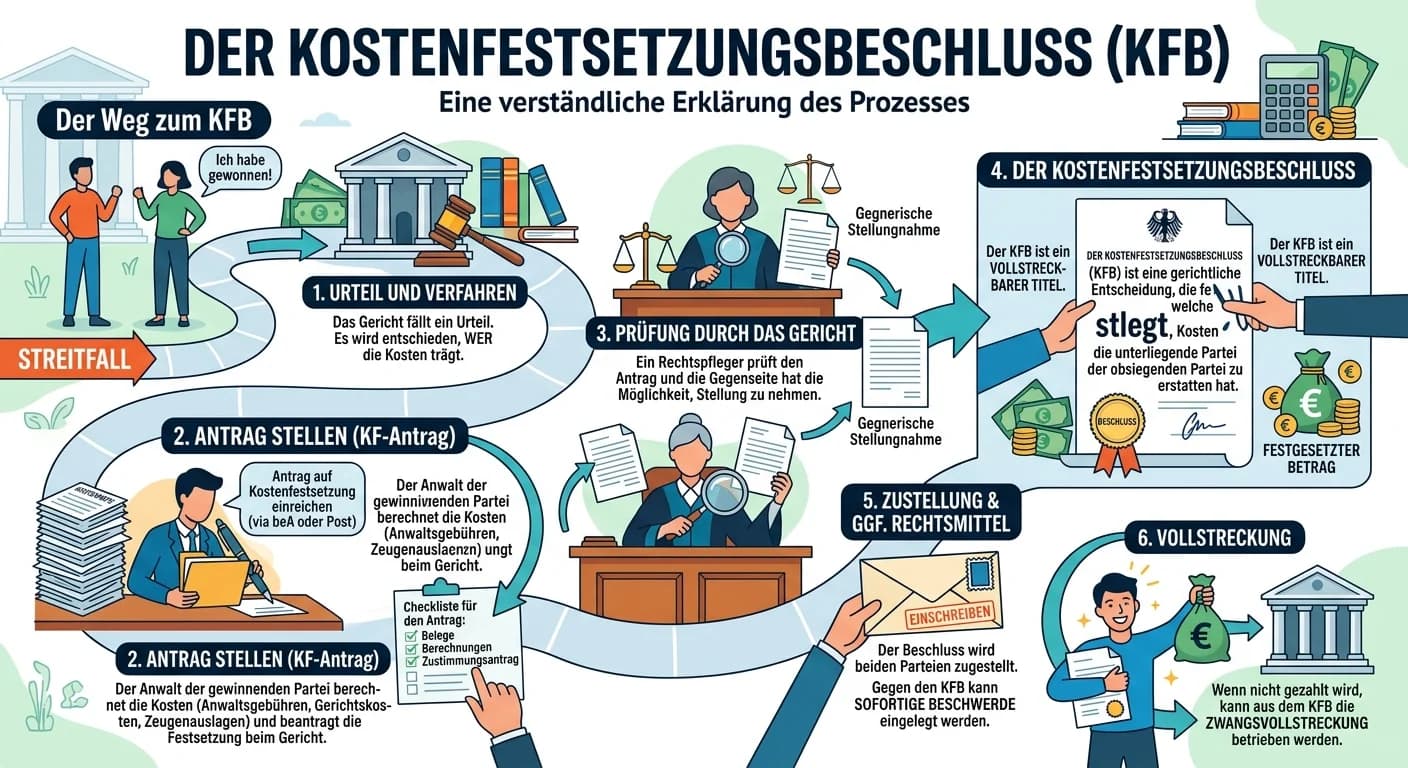 Rechtsanwaltsfachangestellte: Kostenfestsetzungsbeschluss beantragen und Bedeutung – einfach erklärt