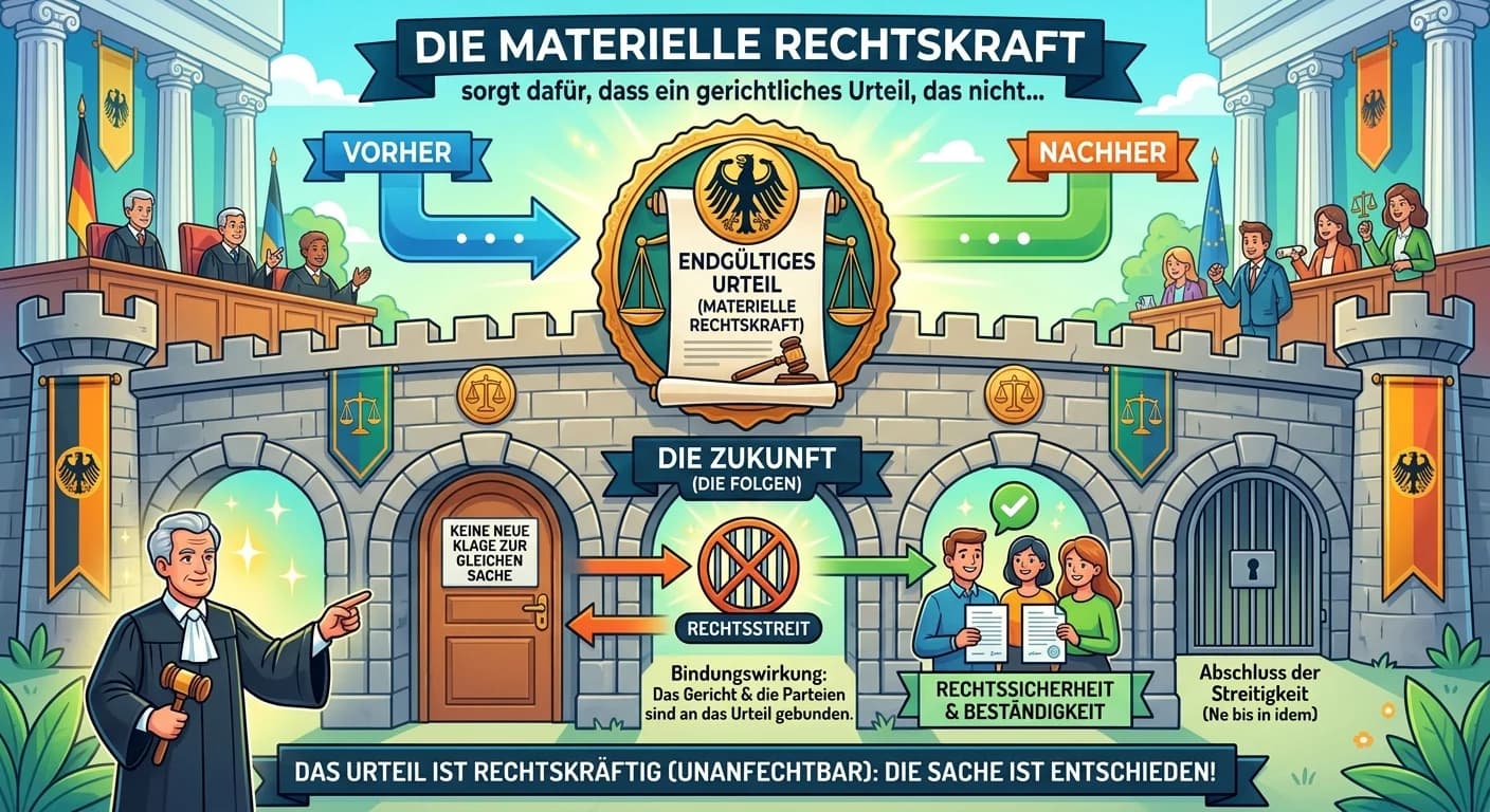 Rechtsanwaltsfachangestellte: Materielle Rechtskraft gerichtlicher Urteile – einfach erklärt