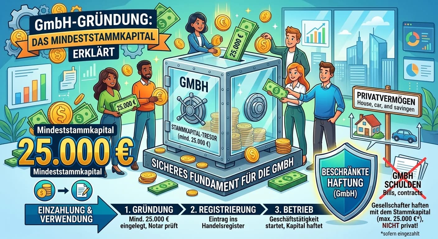 Rechtsanwaltsfachangestellte: Mindeststammkapital GmbH-Gründung Deutschland – einfach erklärt