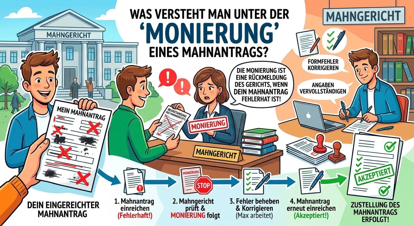 Rechtsanwaltsfachangestellte: Monierung eines Mahnantrags durch das Gericht – einfach erklärt