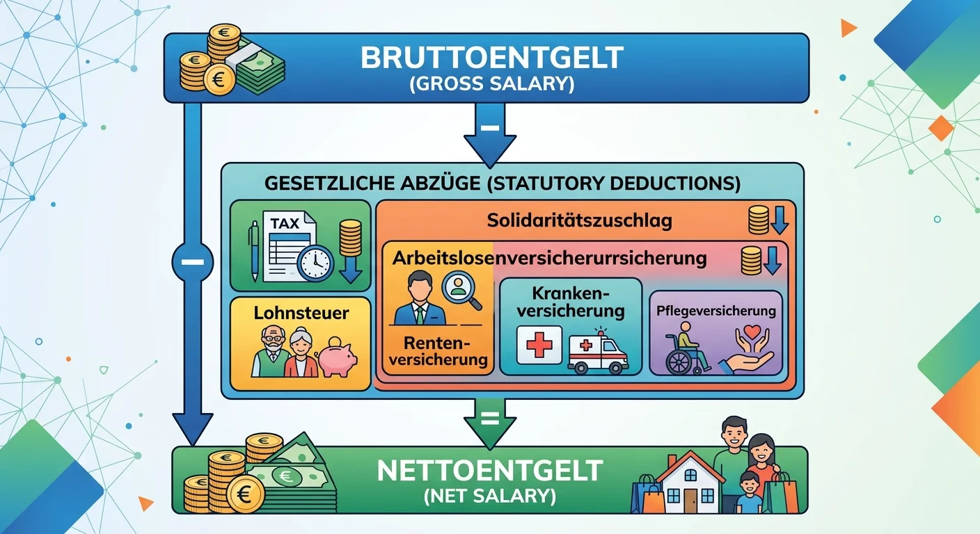 Rechtsanwaltsfachangestellte: Nettoentgelt aus Bruttoentgelt herleiten – einfach erklärt