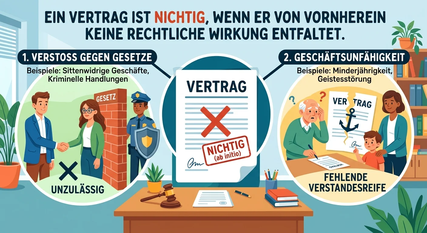 Rechtsanwaltsfachangestellte: Nichtigkeit Vertrag Gründe – einfach erklärt
